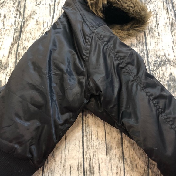 Women cold weather black hooded  coat, size Small - Picture 5 of 5